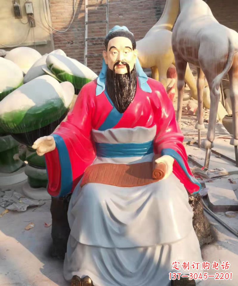 聊城玻璃钢雕刻的孔子