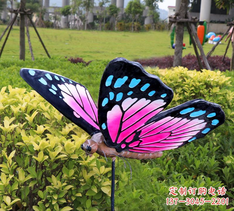 聊城玻璃钢仿真蝴蝶动物雕塑