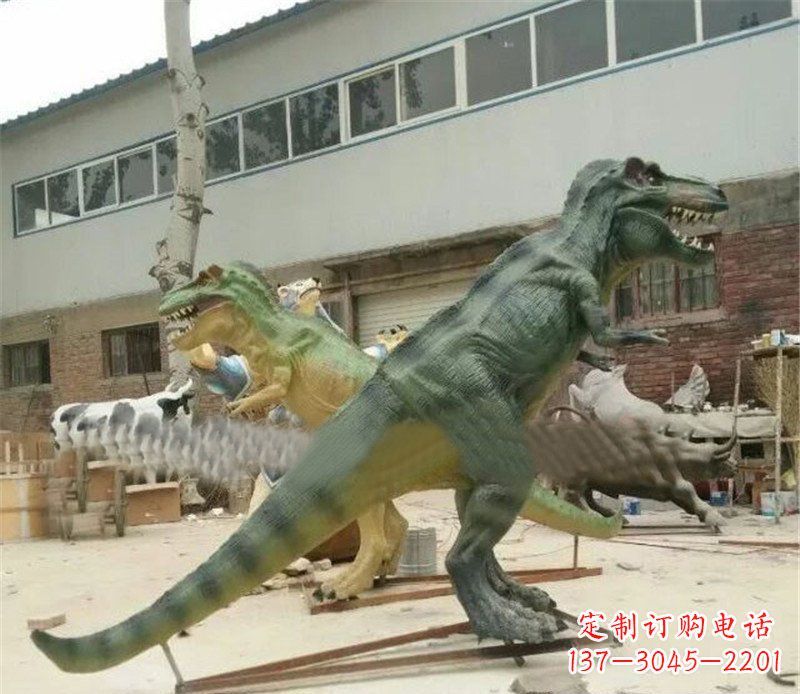 聊城玻璃钢制作的恐龙雕塑