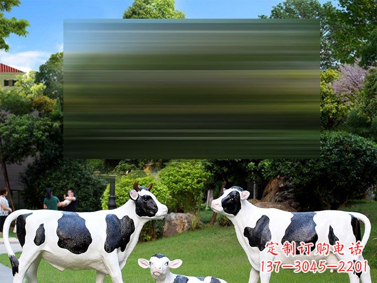 聊城玻璃钢仿真奶牛雕塑以现实奶牛为灵感