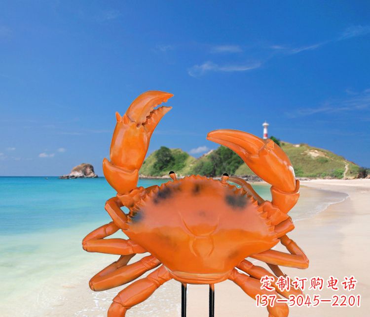 聊城玻璃钢螃蟹雕塑