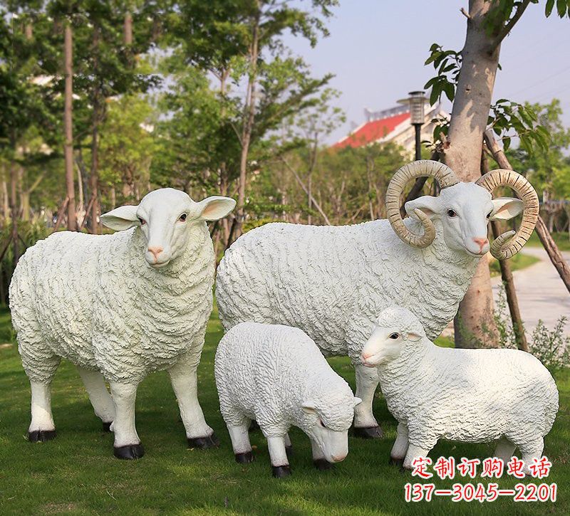 聊城玻璃钢山羊雕塑仿真艺术的精彩之作