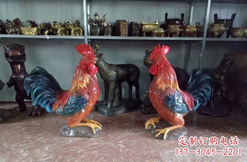 聊城玻璃钢公鸡雕塑——给环境带来美丽的色彩