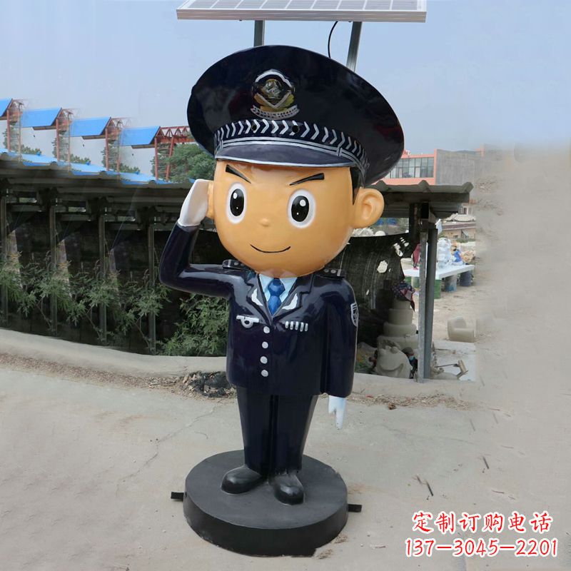 聊城警察雕塑守护社会和谐