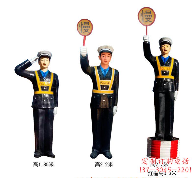 聊城玻璃钢警察雕塑象征警察的英勇
