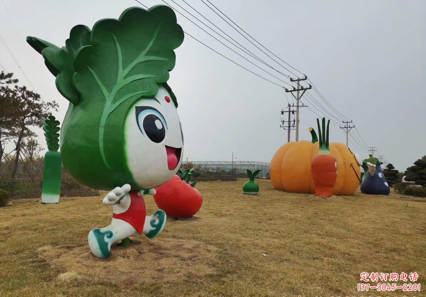 聊城玻璃钢白菜雕塑精美的艺术品