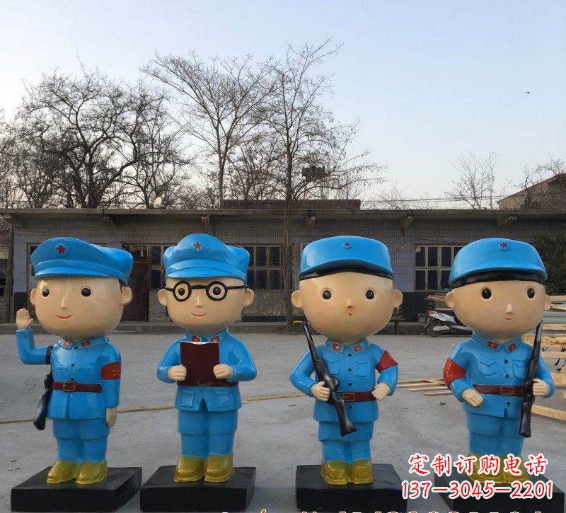 聊城玻璃钢制作的红军雕塑传承精神