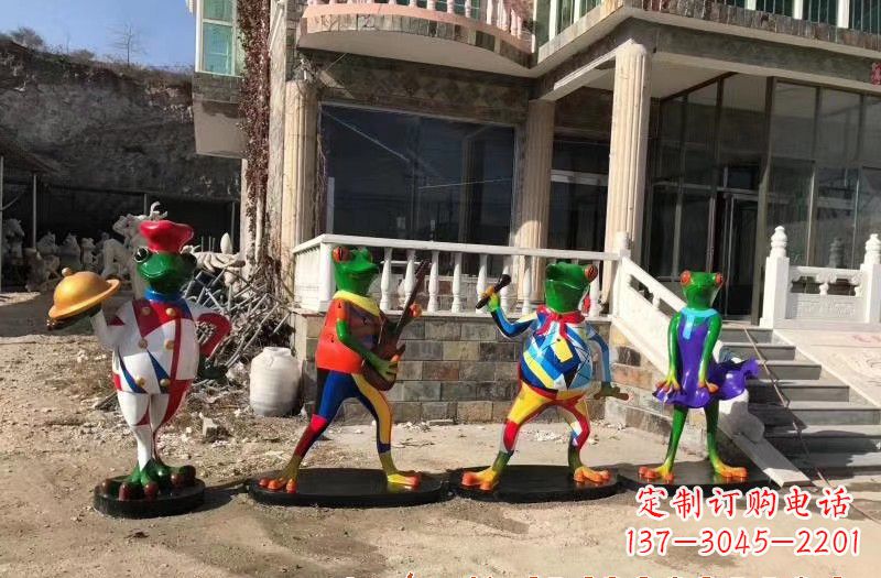 聊城玻璃钢制青蛙雕塑