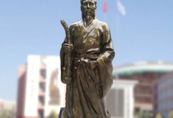 聊城玻璃钢仿铜扁鹊雕塑