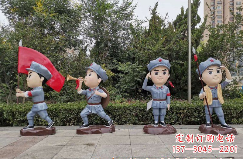 聊城红军雕塑象征着中国革命的精神