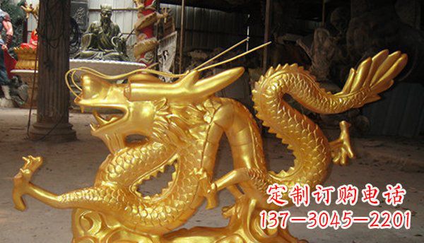 聊城玻璃钢龙仿铜动物雕塑艺术与美的完美结合