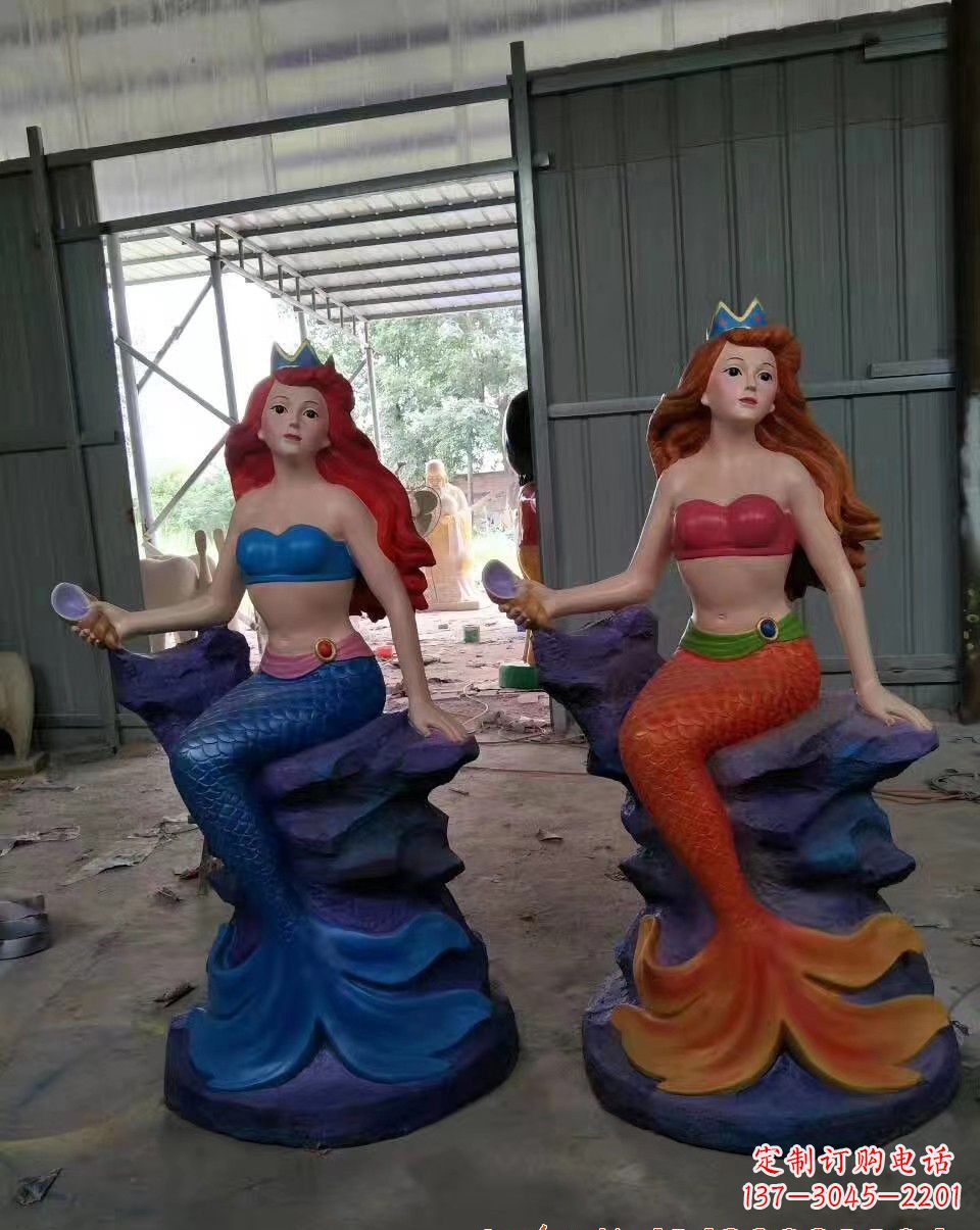 聊城玻璃钢美人鱼雕塑——精美的艺术作品