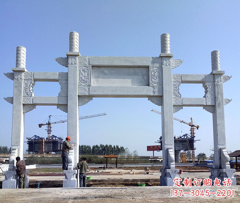 聊城玻璃钢牌坊雕塑美丽的艺术与历史结合
