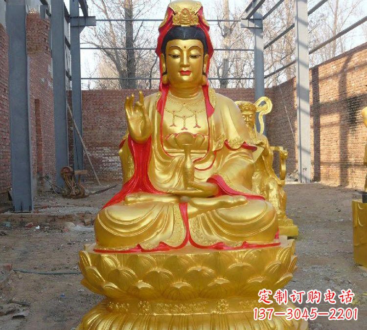 聊城玻璃钢金观音菩萨雕塑