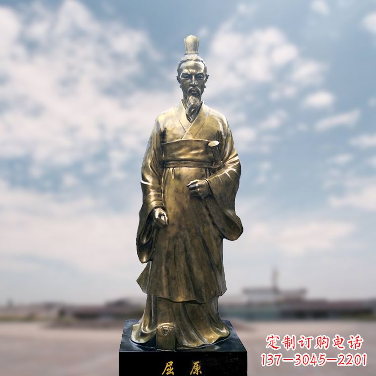 聊城玻璃钢制屈原雕塑