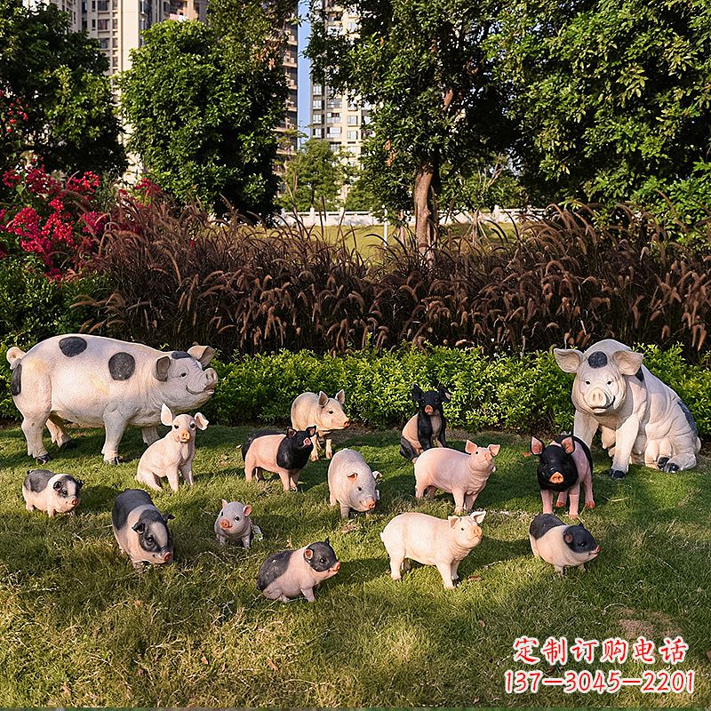 聊城玻璃钢树脂仿真动物雕塑——公园农家院精美装饰