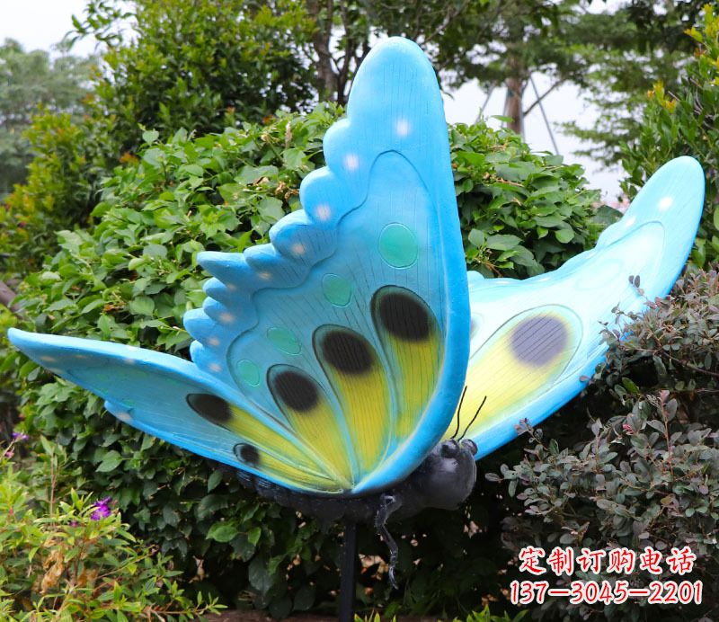 聊城玻璃钢树脂仿真昆虫蝴蝶雕塑
