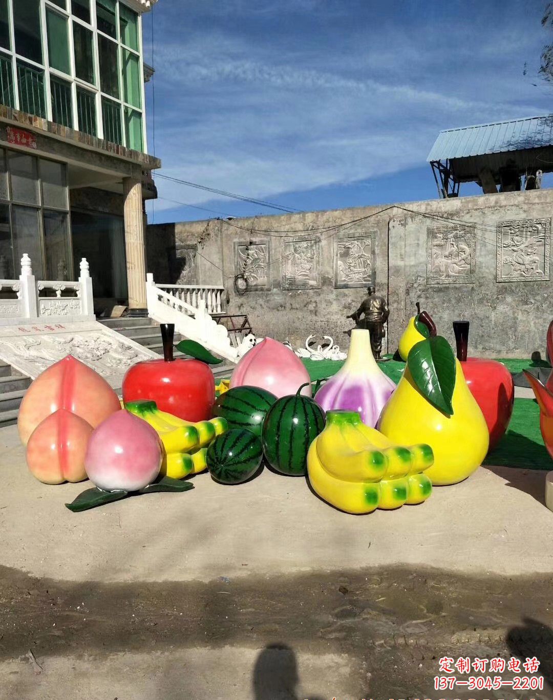 聊城玻璃钢水果雕塑一种别致的艺术