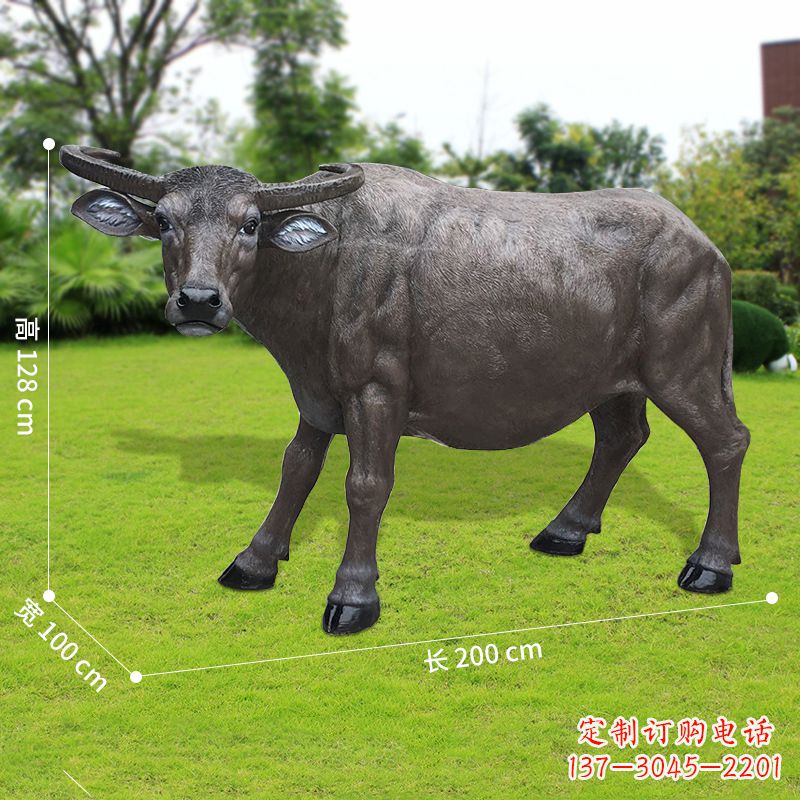 聊城玻璃钢水牛雕塑