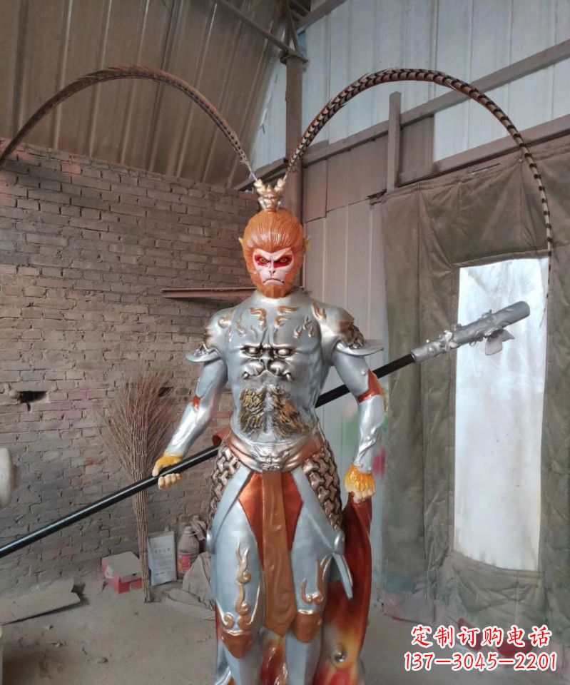 聊城玻璃钢孙悟空传承古老神话的雕塑