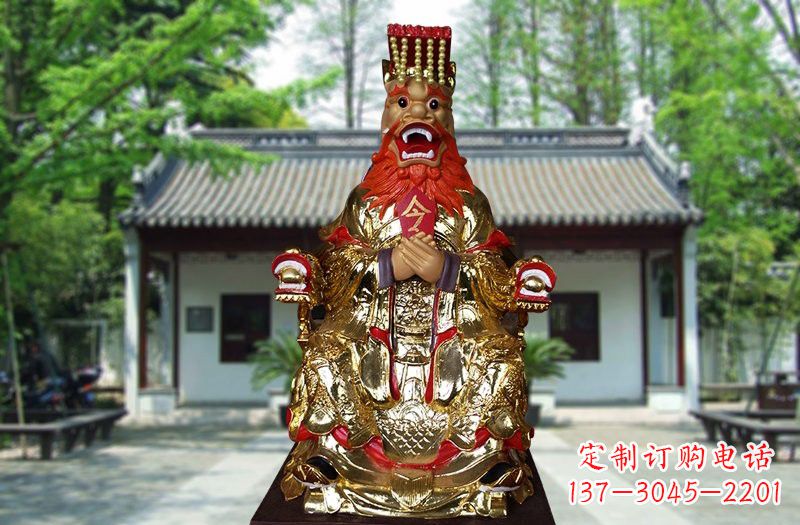 聊城玻璃钢制作的金龙王雕塑