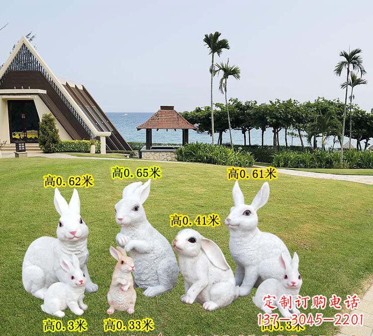 聊城玻璃钢兔子雕塑精致的艺术之作