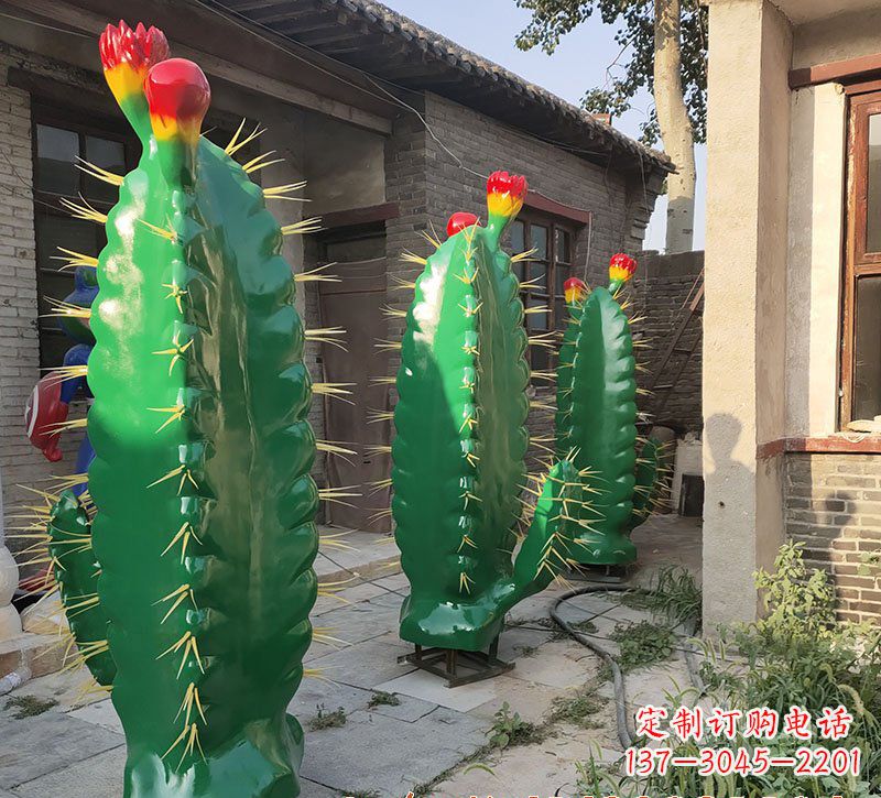 聊城仙人掌雕塑玻璃钢的艺术精品