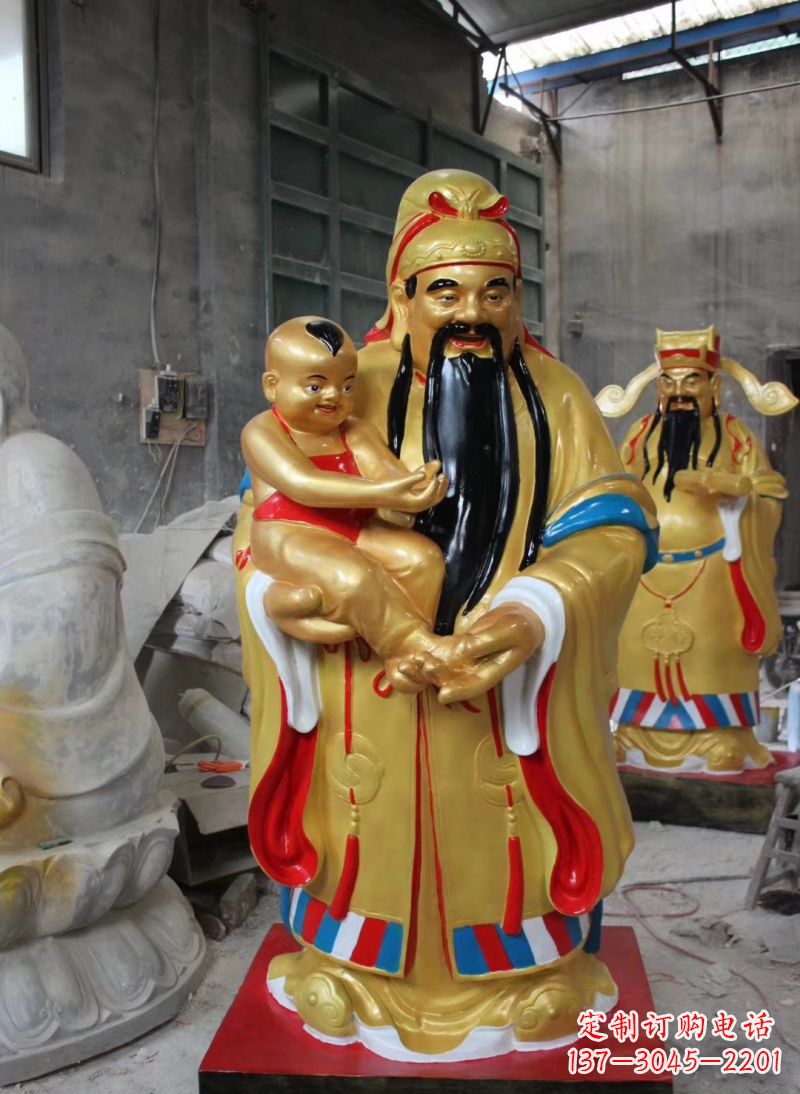 聊城福禄寿神像雕塑给予宗教庙宇灵性的祝福