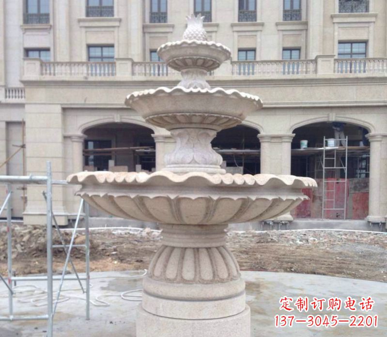 聊城菠萝多层喷泉石雕——精美而多变的艺术品