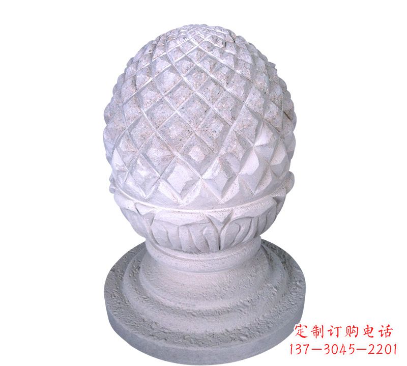 聊城菠萝雕塑艺术性的挡车路障