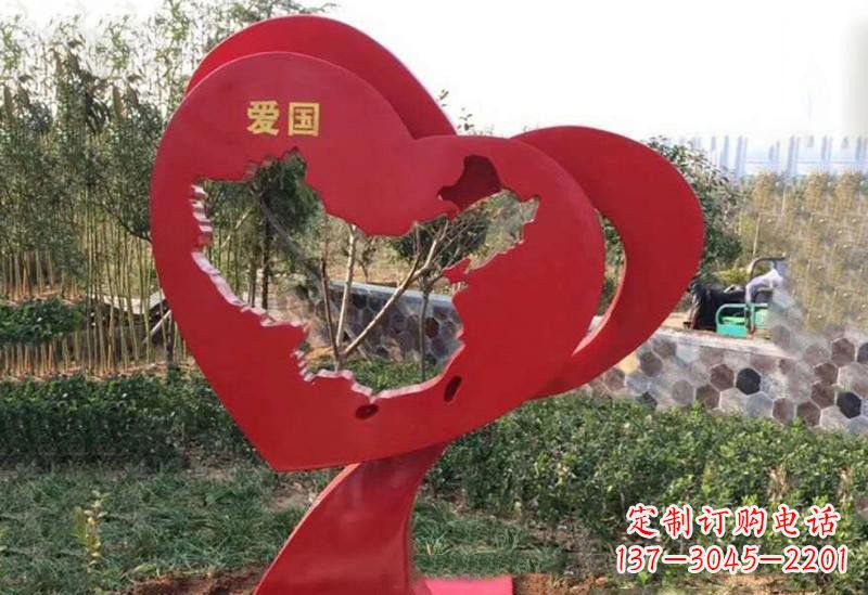 聊城不锈钢爱国镂空中国地图雕塑