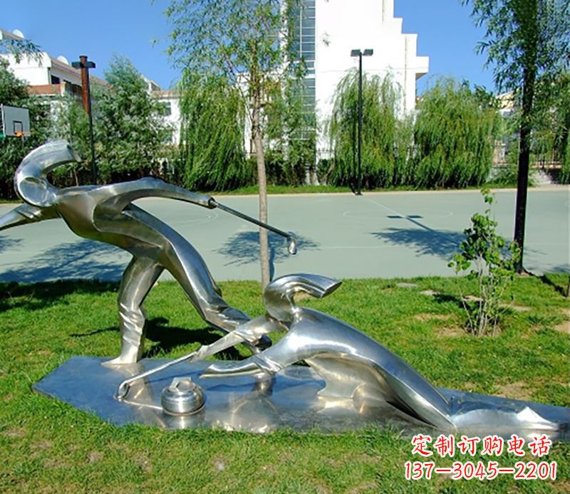 聊城不锈钢冰壶雕塑艺术与实用的完美结合