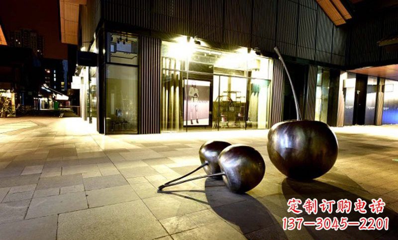 聊城不锈钢樱桃雕塑