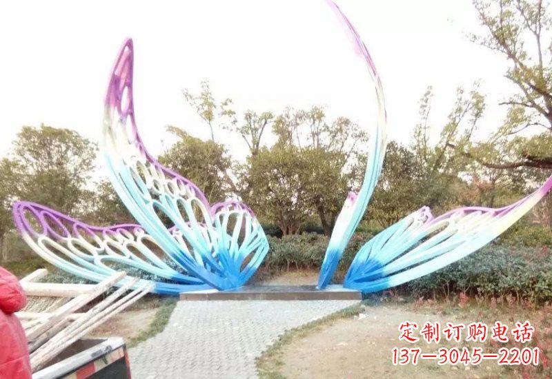 聊城不锈钢彩色蝴蝶雕塑