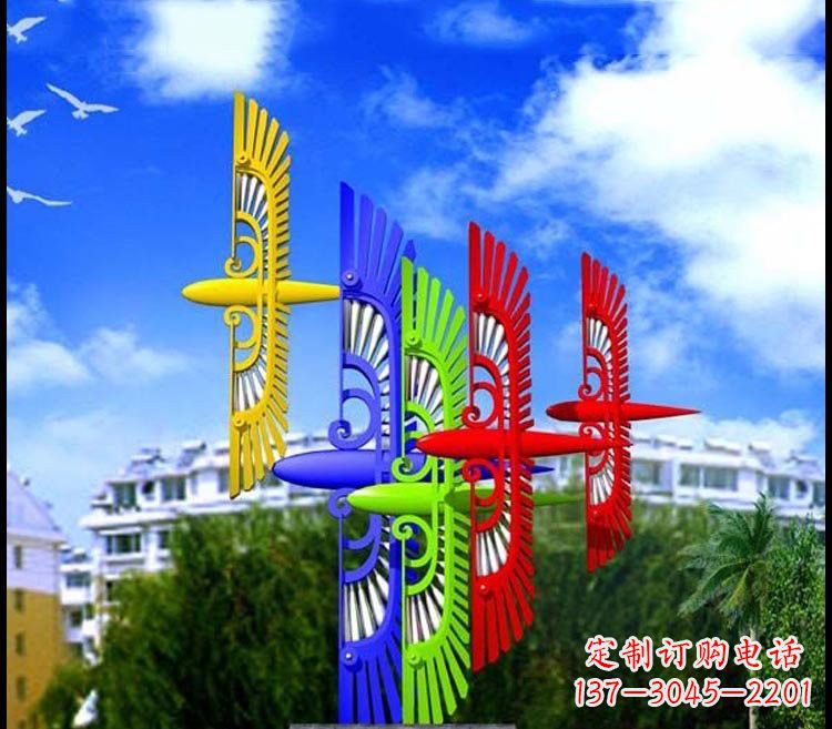 聊城不锈钢彩色老鹰雕塑——精美绝伦