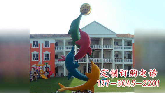 聊城精美不锈钢海豚雕塑