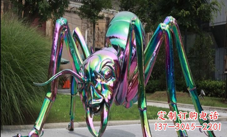 聊城不锈钢彩色蚂蚁雕塑艺术美化公园景观