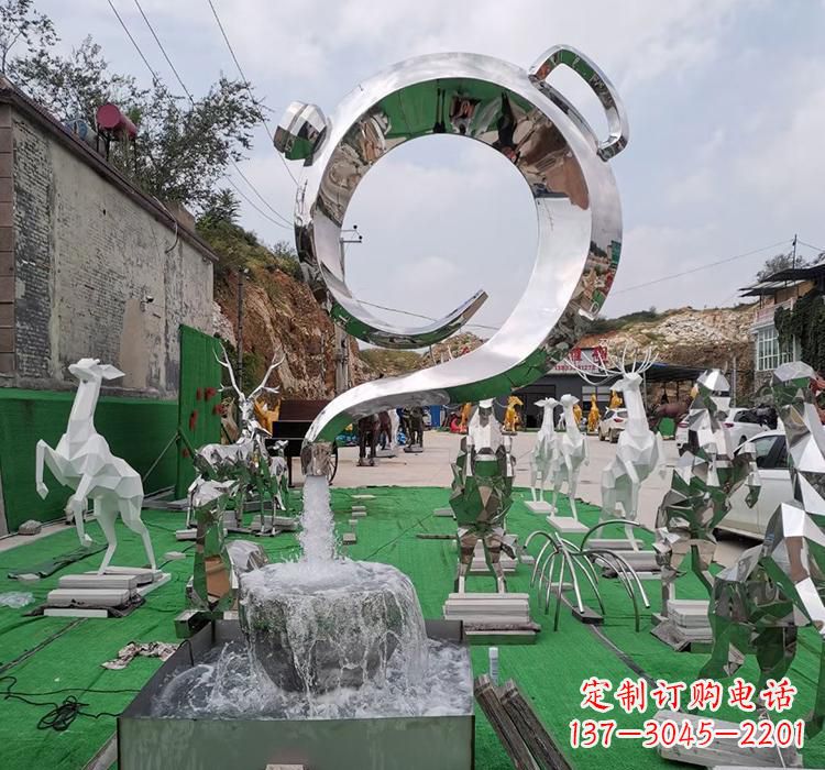 聊城不锈钢茶壶雕塑精致美观的艺术品