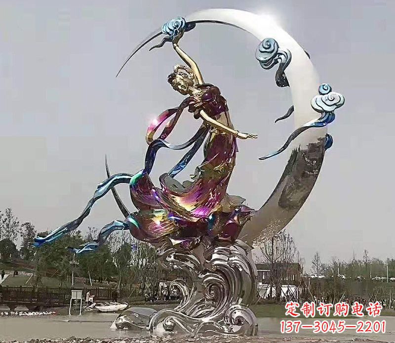 聊城不锈钢嫦娥奔月雕塑