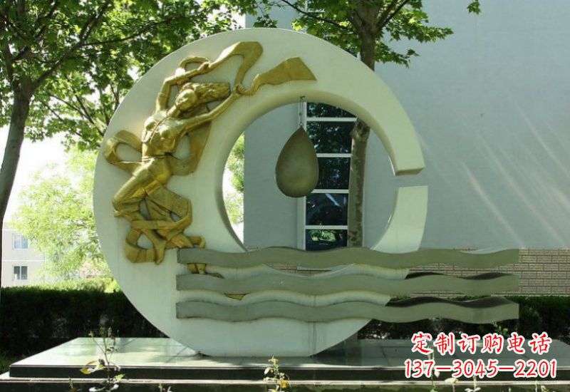 聊城不锈钢嫦娥奔月雕塑——传承中华文化