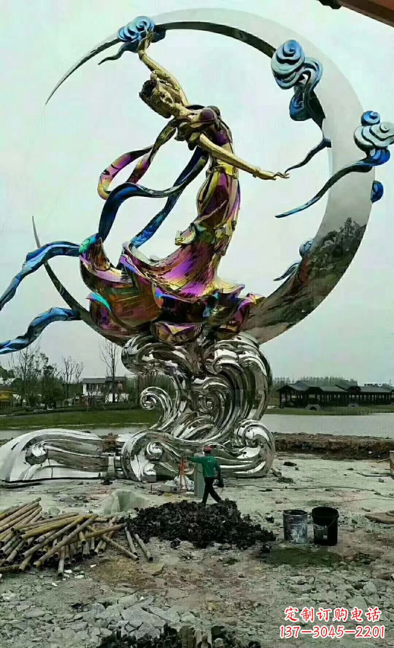 聊城不锈钢嫦娥奔月雕塑