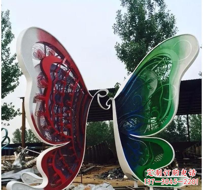 聊城不锈钢城市彩色蝴蝶雕塑——美丽的视觉盛宴