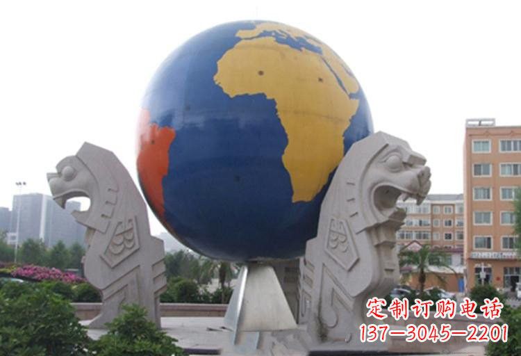 聊城不锈钢城市彩色地球雕塑让世界变得更美