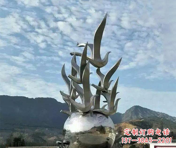 聊城不锈钢地球雕塑为和平呼唤
