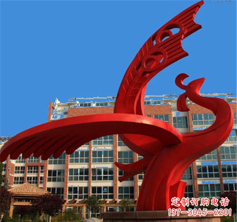 聊城不锈钢凤凰雕塑——展示城市文化之美