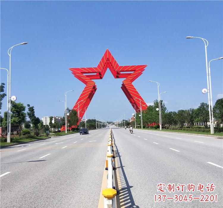 聊城不锈钢城市拱门雕塑一座精美的艺术作品