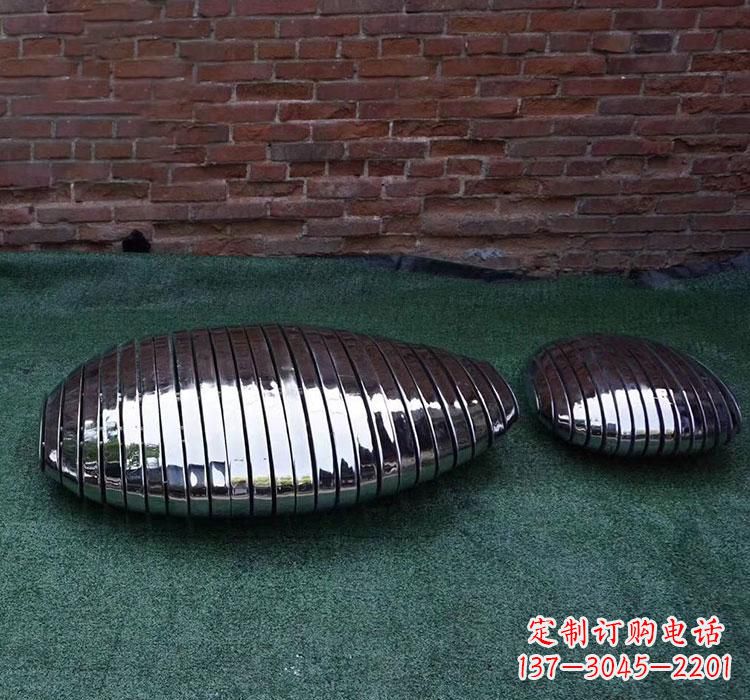 聊城不锈钢城市镜面鹅卵石雕塑