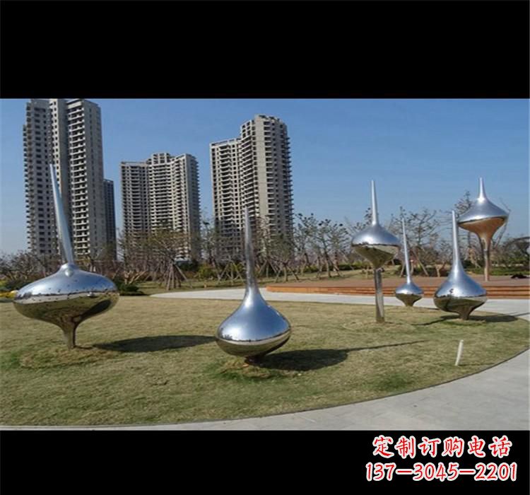 聊城不锈钢城市水滴雕塑唤醒城市的灵魂