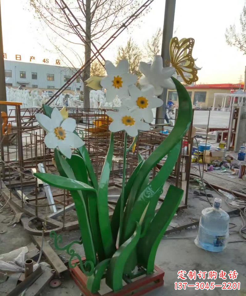 聊城不锈钢之美——紫荆花雕塑