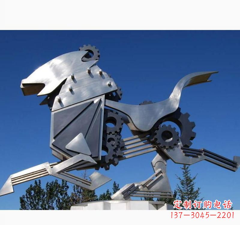 聊城不锈钢齿轮飞马雕塑精致细腻的艺术品